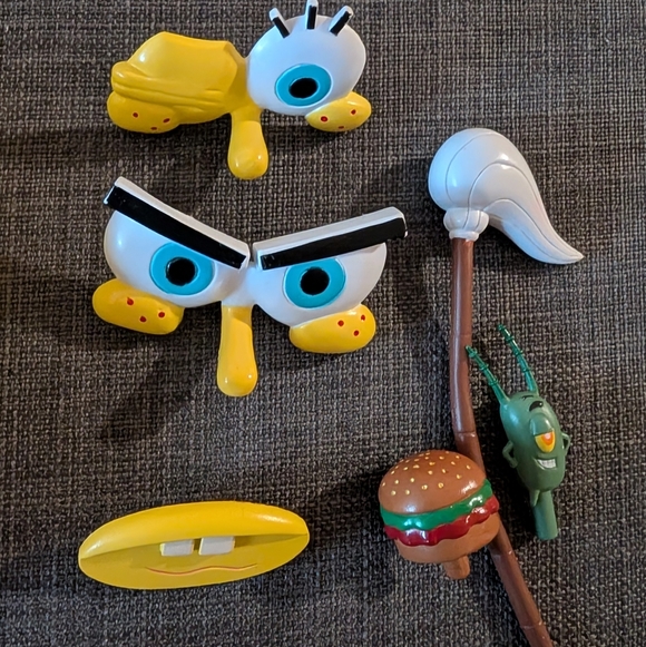 Vintage SpongeBob SquarePants Potato Head 2006 Set & 2002 Play-Doh SpongeBob Set - Picture 8 of 11